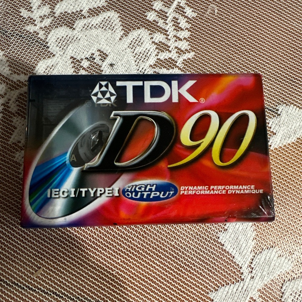 TDK D90 High Output Type I Audio Cassette‎ Tape New Sealed Dynamic Performance